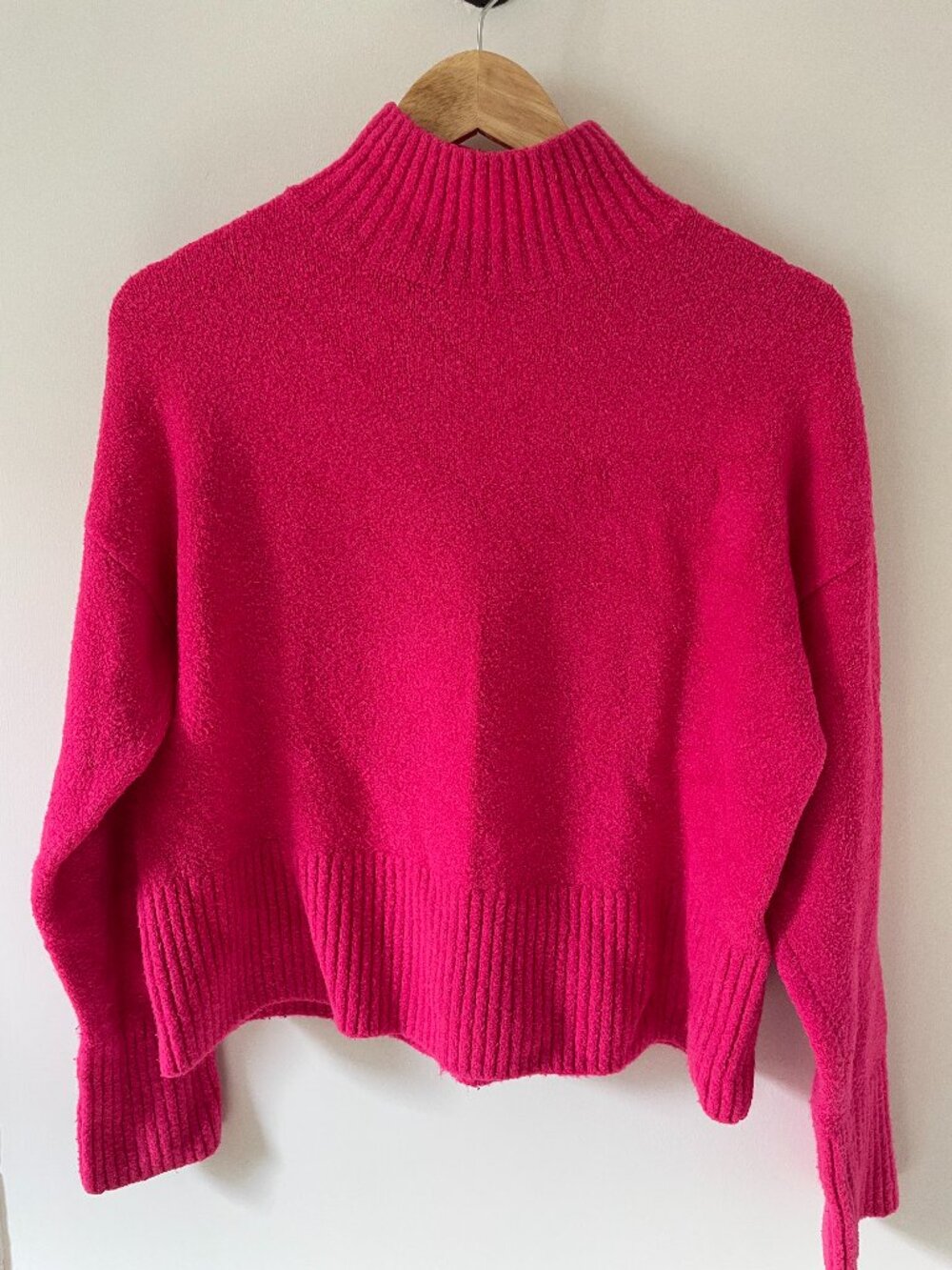 & Other Stories hot pink turtleneck sweater